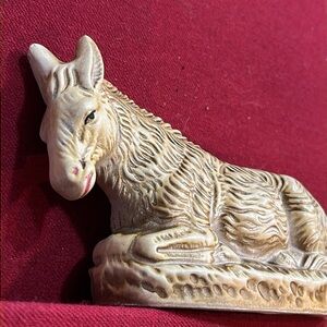 Vintage Lee wards Nativity DONKEY laying down 5x3” JAPAN MADE hand made animal